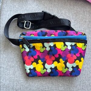 Colorful Patterned Mickey Mouse Waist Bag